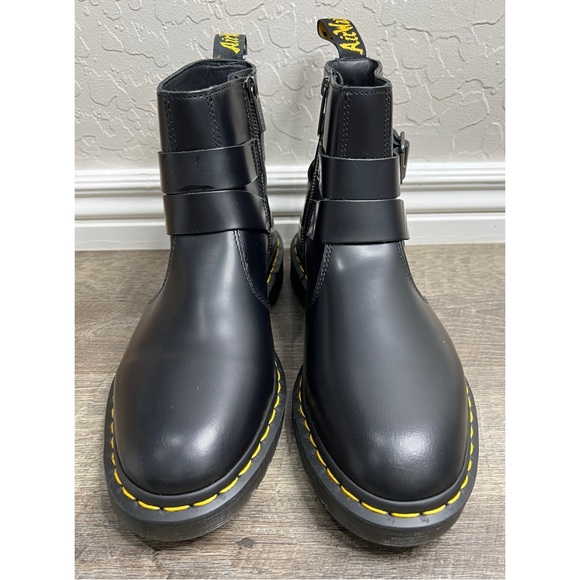 Dr. Martens Unisex Jaime’s Black Leather combat Harness Boot Size M 9 W 10 - Picture 3 of 9